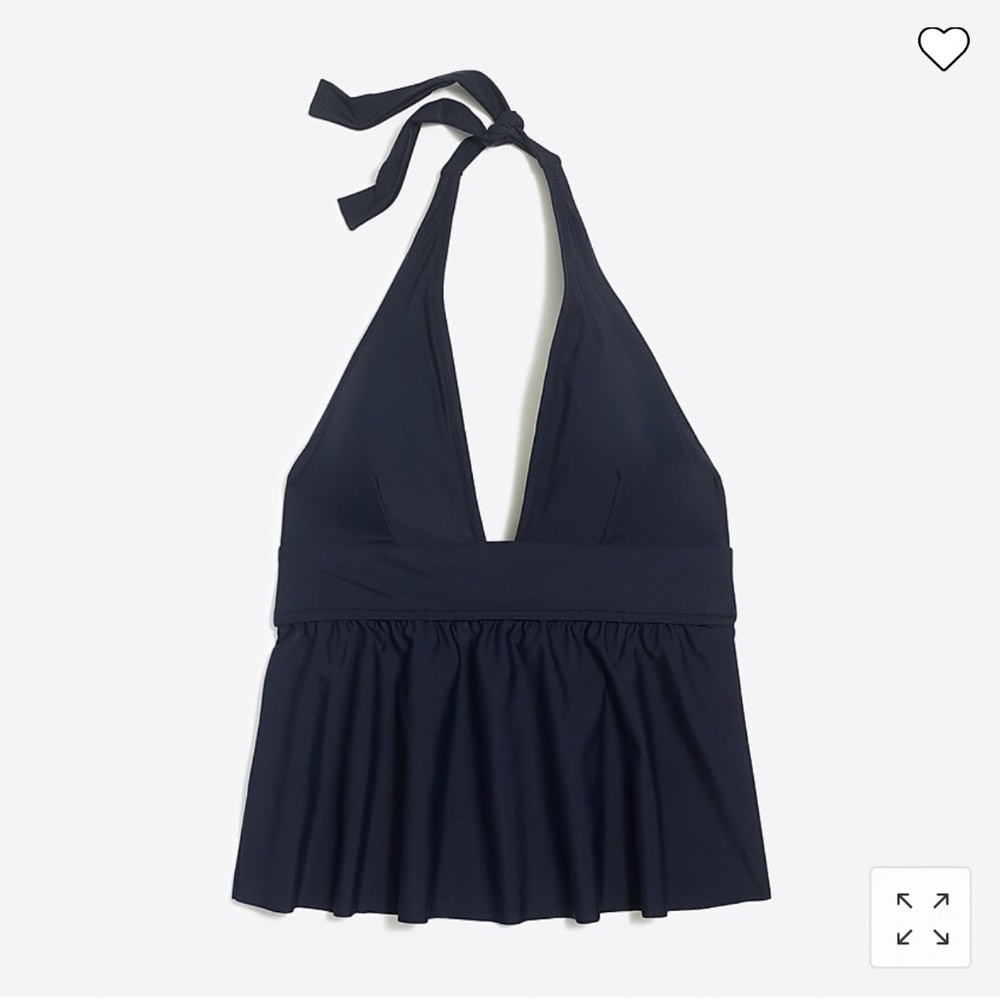 J. Crew Factory Halter Peplum Tankini Top